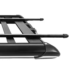 GENERICO - PARRILLA PARA VEHÍCULO MODELO X DE ALUMINIO COLOR NEGRO DE 130CM