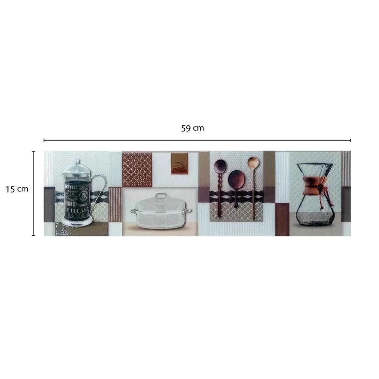 Decorado Listelo de cerámica Romina A 59x145cm - Caja 10 unidades