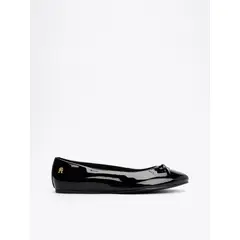 TOMMY HILFIGER - ZAPATOS BALLERINA PATENT FLAT BOW TH