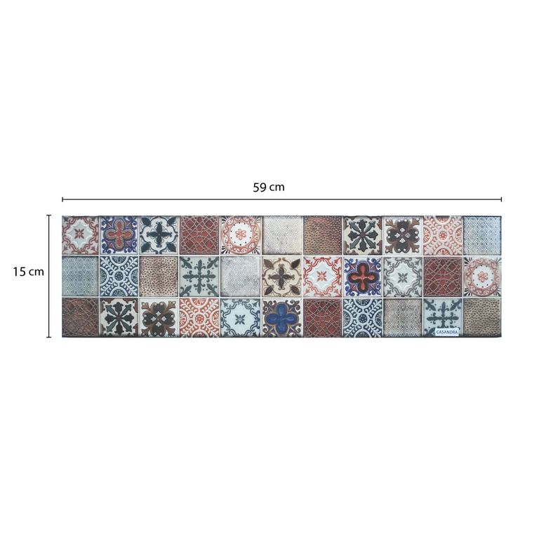 Decorado Listelo de cerámica Casandra 59x15cm - Caja 10 unidades