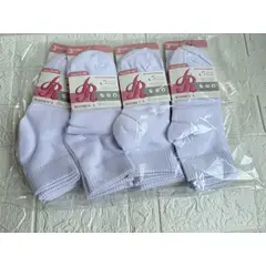 GENERICO - SET X 12 MEDIAS ESCOLARES DEPORTIVAS BLANCAS