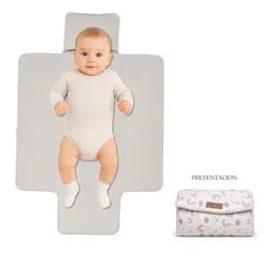 CERDITA - Cambiador de Pañal Portátil con Almohada Bebé Diseño arcoiris