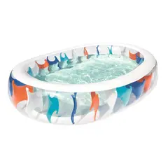 BESTWAY - Piscina familiar elíptica Inflable 2,29 m x 1,52 m x 51 cm