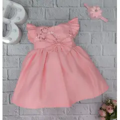BANNITAS - VESTIDO DE FIESTA PARA NIÑAS LETIZIA ROSADO T18M