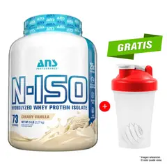 ANS PERFORMANCE - N-ISO WHEY PROTEIN ISOLATE 2.27 kilos proteína hidrolizada Vainilla + Obsequio