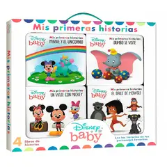 GENERICO - Libro Infantil Caja de 4 Mini Libros - Disney Baby