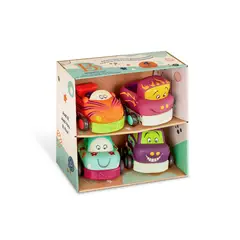 BATTAT - Set de 04 autos suaves a fricción