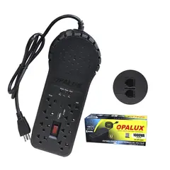 OPALUX - Estabilizador Electrónico De Voltaje 1000VA - 8 Tomas - Profesional