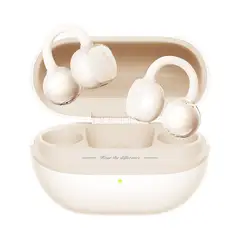 SOUNDPEATS - Audífono Pop Clip Beige 30h ANC IPX4