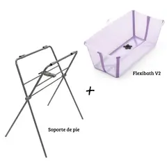 STOKKE - PACK BAÑERA PLEGABLE FLEXIBATH V2+ SOPORTE DE PIE
