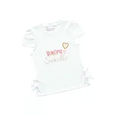 KIDS MASHMELO - Polo con estampado en parte frontal con la frase Youre my Sweetie y lazos laterales para niña
