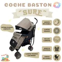 VOYAGE - COCHE BASTON "SURE" CON SISTEMA PLEGADO COMPACTO