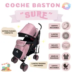 VOYAGE - COCHE BASTON "SURE" CON SISTEMA PLEGADO COMPACTO
