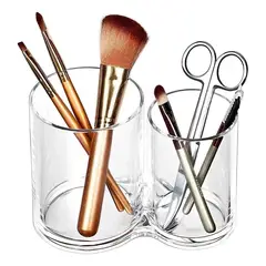 GENERICO - Organizador Acrílico de hisopo y algodón 2 tarros