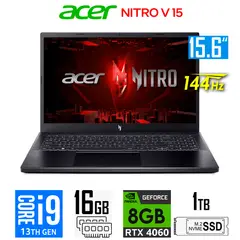 ACER - Laptop gamer Nitro V 15 Core i9-13900H Nvidia 8GB RTX4060 16gb Ram 1TB SSD 15.6″ FHD 144Hz