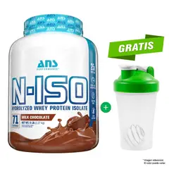 ANS PERFORMANCE - N-ISO WHEY PROTEIN ISOLATE 2.27 kilos proteína hidrolizada Chocolate + Obsequio