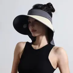 KAST PE - Visera Solea Gris para mujer con cubrenuca removible