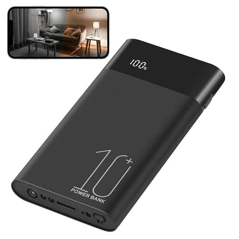 Batería Portátil Camara Espía de 5000 mAh, 4K Infrarrojo Wifi Video Fotos SW10