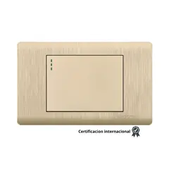 GENERICO - Interruptor Simple Empotrable Dorado Premium