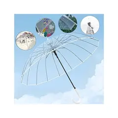 GENERICO - PARAGUAS TRANSPARENTE DE MANO - 60 DIÁMETRO