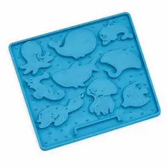 GENERICO - PLATO PARA MASCOTA LICK MAT - MARINO CELESTE