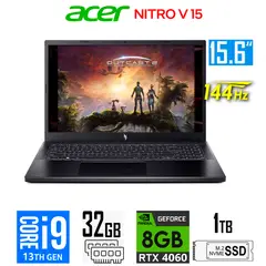 ACER - Laptop gamer Nitro V 15 Intel Core i9-13900H Nvidia 8GB RTX4060 32gb Ram 1TB SSD 15.6 FHD 144Hz