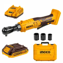 INGCO - Llave Rachet 38 20V + Dados + Bat 2Ah CDRLI2060152