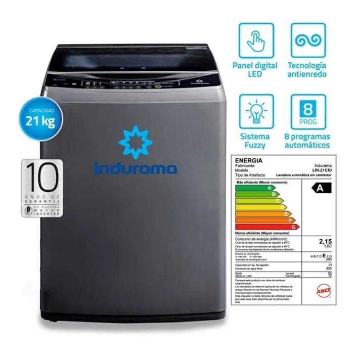 Lavadora Digital 21Kg Carga Superior LRI-21CRI