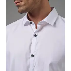 MBO - Camisa 100% Algodón Slim fit Pechera Ojal