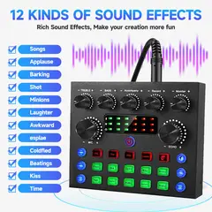 OEM - Consola De Sonido Stream Tiktok Mezcladora Equipo Poscast Live