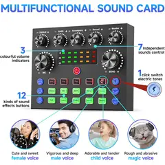 OEM - Consola De Sonido Stream Tiktok Mezcladora Equipo Poscast Live