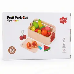 GENERICO - Canasta Frutas Imantadas para cortar de Madera