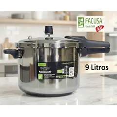 FACUSA - Olla a presión 9 Litros Acero Inoxidable