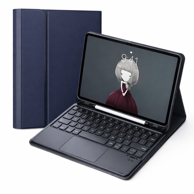 FUNDA CON TECLADO + TOUCHPAD SAMSUNG TAB S10 NUEVO AZUL