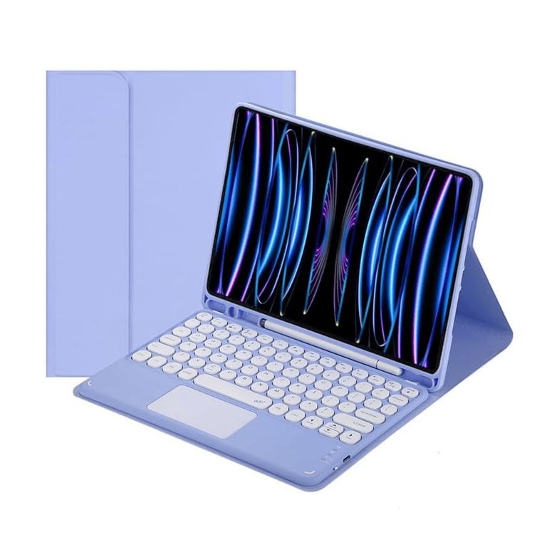 FUNDA CON TECLADO + TOUCHPAD SAMSUNG TAB A11 PLUS CELESTE