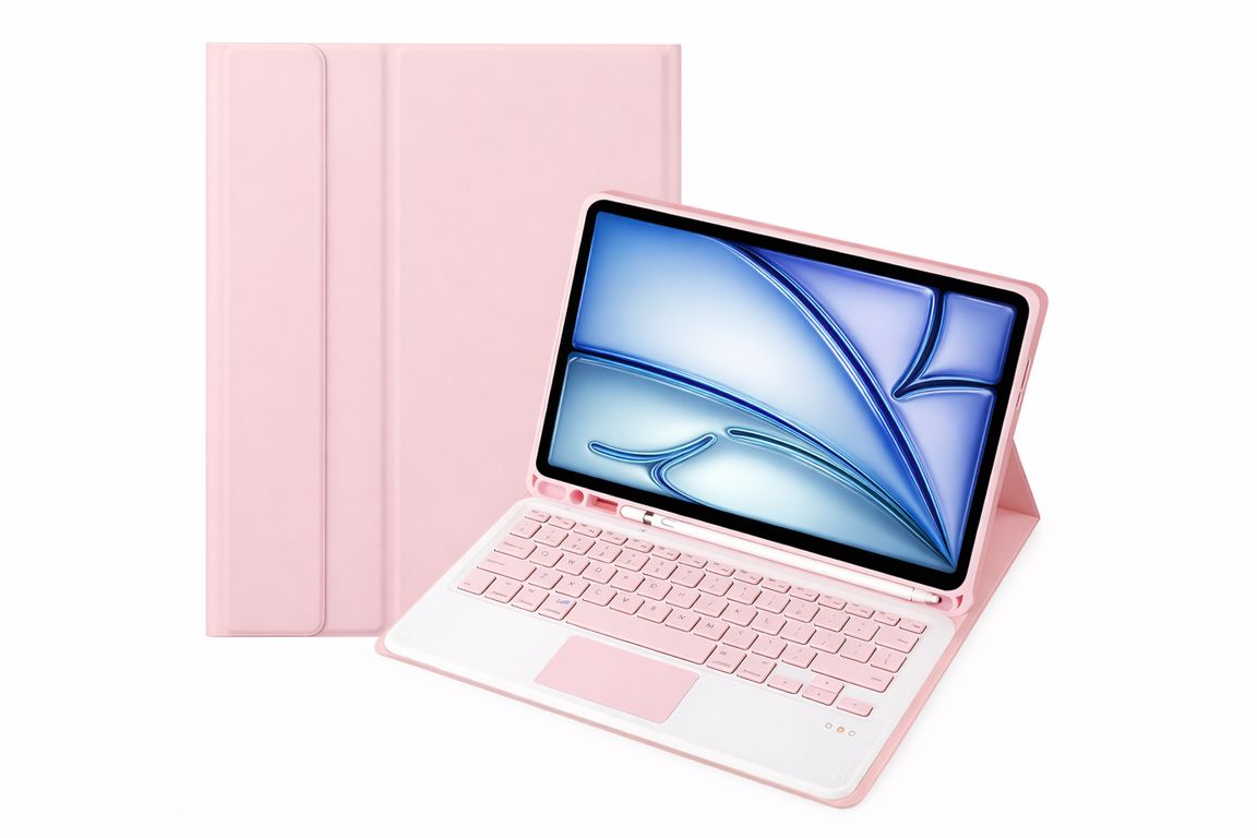 FUNDA CON TECLADO + TOUCHPAD REDMI PAD PRO 12.1 ROSA