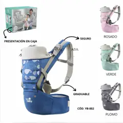 GENERICO - Portabebés Ergonómico 3 en 1 con Asiento Desmontable – Canguro para Bebé 0-36 Meses