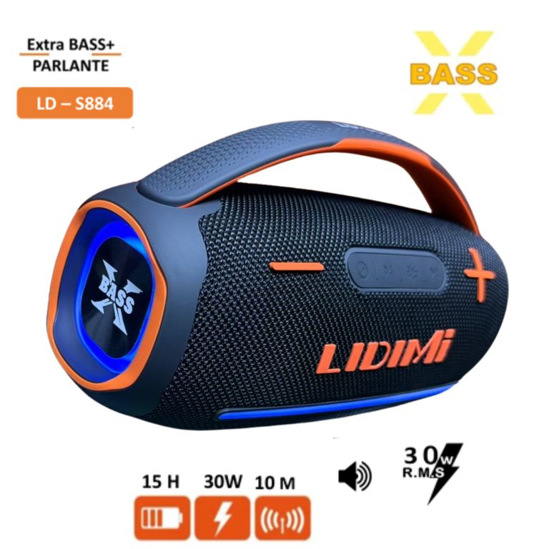 Parlante Bluetooth Portátil Extra BASS 30W LD-S884