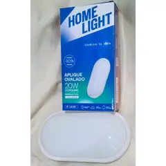 HOME LIGHT - APLIQUE LED OVALADO 20W LUZ BLANCA