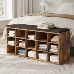 R&R MUEBLES - Zapatera Moderna Louise Fumé