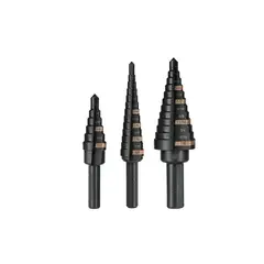 Truper - Juego de 3 brocas escalonadas de óxido negro,