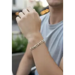 GENERICO - CARLA JOYERÍA - Pulsera Fidel 1x1 en plata 925