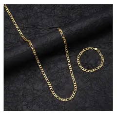 OEM - Cadena Hombre + Pulsera Tipo Cartier Acero Inoxidable 316L Plateado