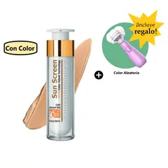 FREZYDERM - Velvet Sunscreen Color Face 50Ml + Consolador 15CM 360Grados Color Aleatorio