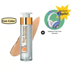 FREZYDERM - Velvet Sunscreen Color Face 50Ml + Audífono Gato Color Aleatorio