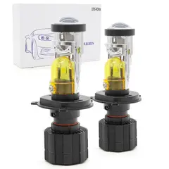 GENERICO - Proyector Led Lupa H4 Dual Alta Baja Con Ventilador y Guantes 40W