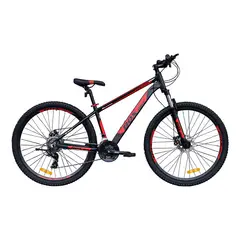 BOX BIKE - Bicicleta MTB de Aluminio Aro 29 con Suspensión con Bloqueo – Negro con Rojo