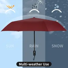 MEGIMPERU - Paraguas Sombrilla Plegable Automático Sol & Lluvia - Compacto y Ultraligero