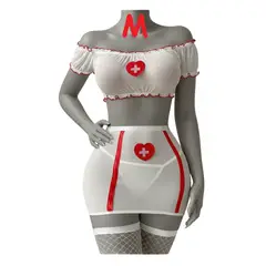 GENERICO - DISFRAZ DE ENFERMERA LENCERIA SEXY TALLA M