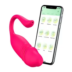JOTA STORE - Consolador Vibrador Punto G Realista de Doble Estimulación 9 Modos con App